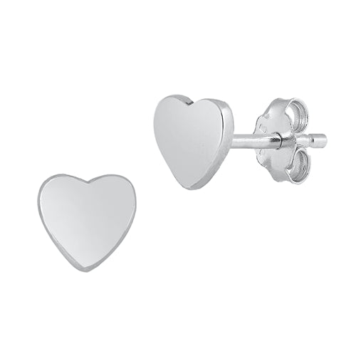 Silver Earrings - Heart