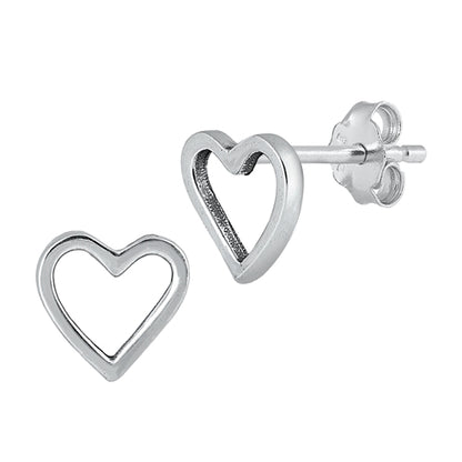 Silver Earrings - Heart