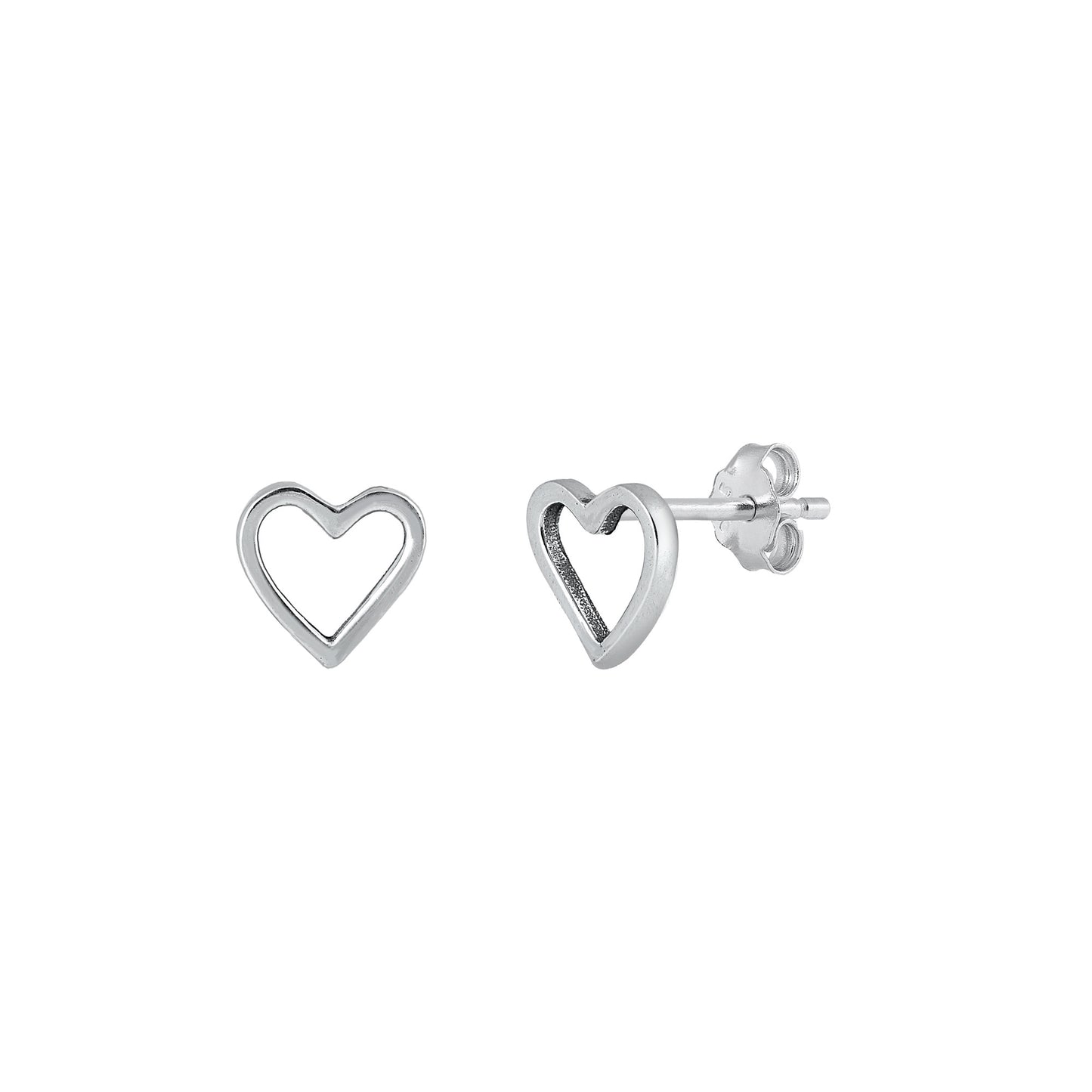 Silver Earrings - Heart