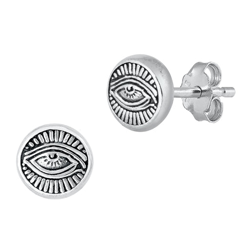 Silver Earrings - Eye