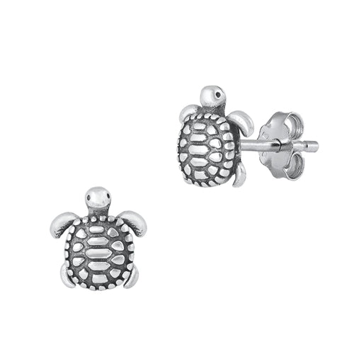 Silver Earrings - Turtle