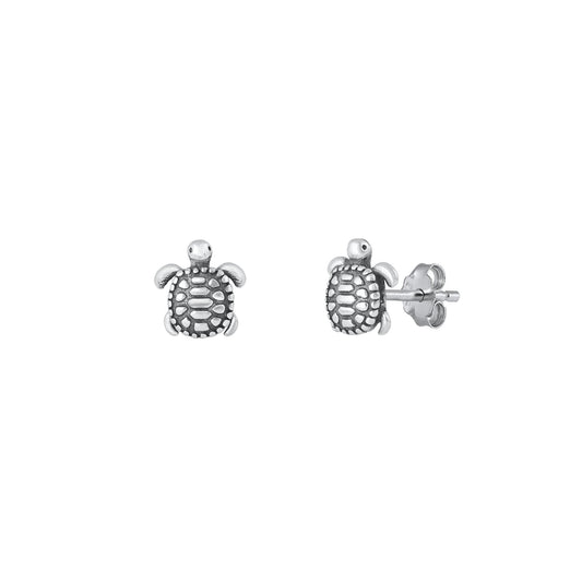 Silver Earrings - Turtle