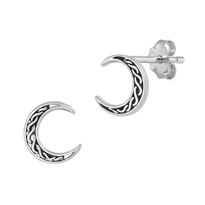 Silver Earrings - Celtic Moon