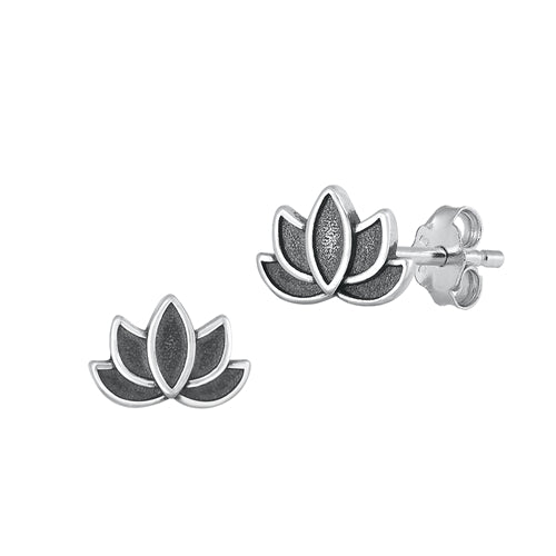 Silver Earrings - Lotus