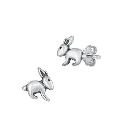 Silver Earrings - Rabbit