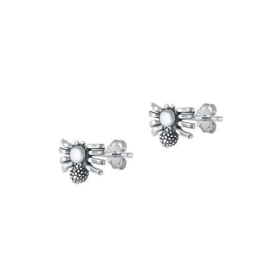 Silver Earrings - Spider