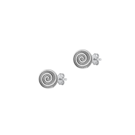 Silver Earring - Spiral