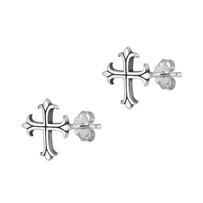 Silver Earring - Cross