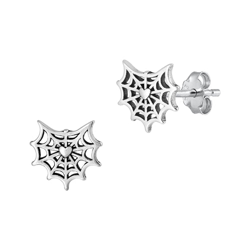 Silver Earring - Spiderweb