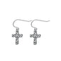 Silver Earrings - Cross