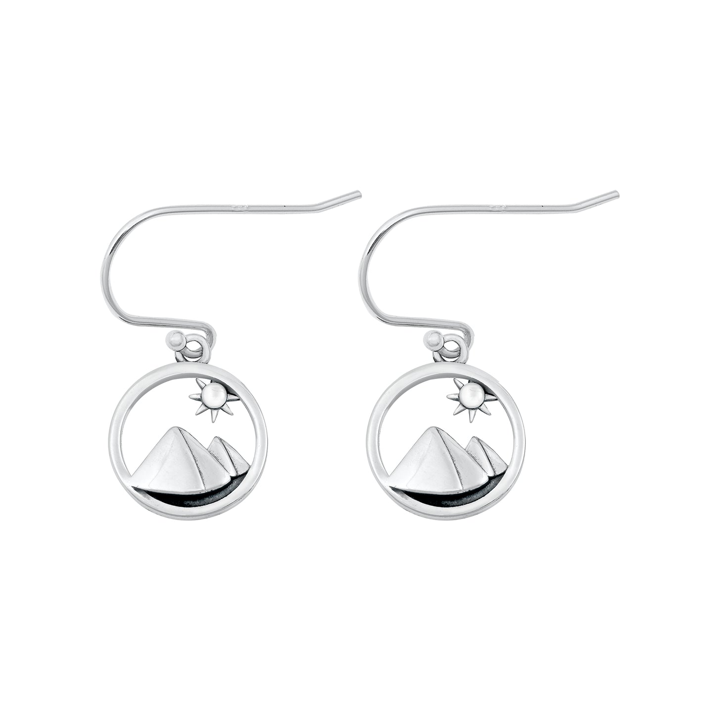 Silver Earrings - Mountains