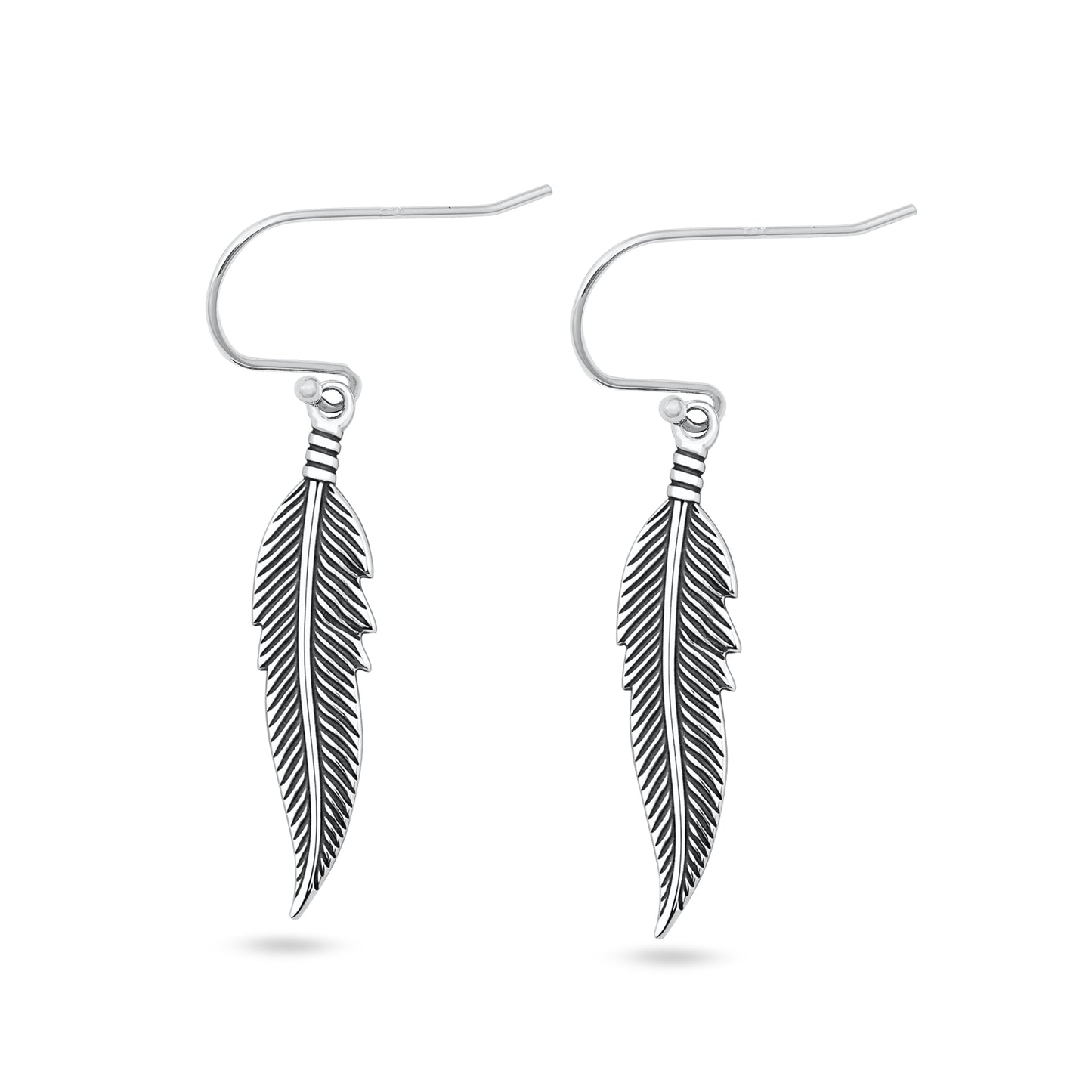 Silver Earring - Feather