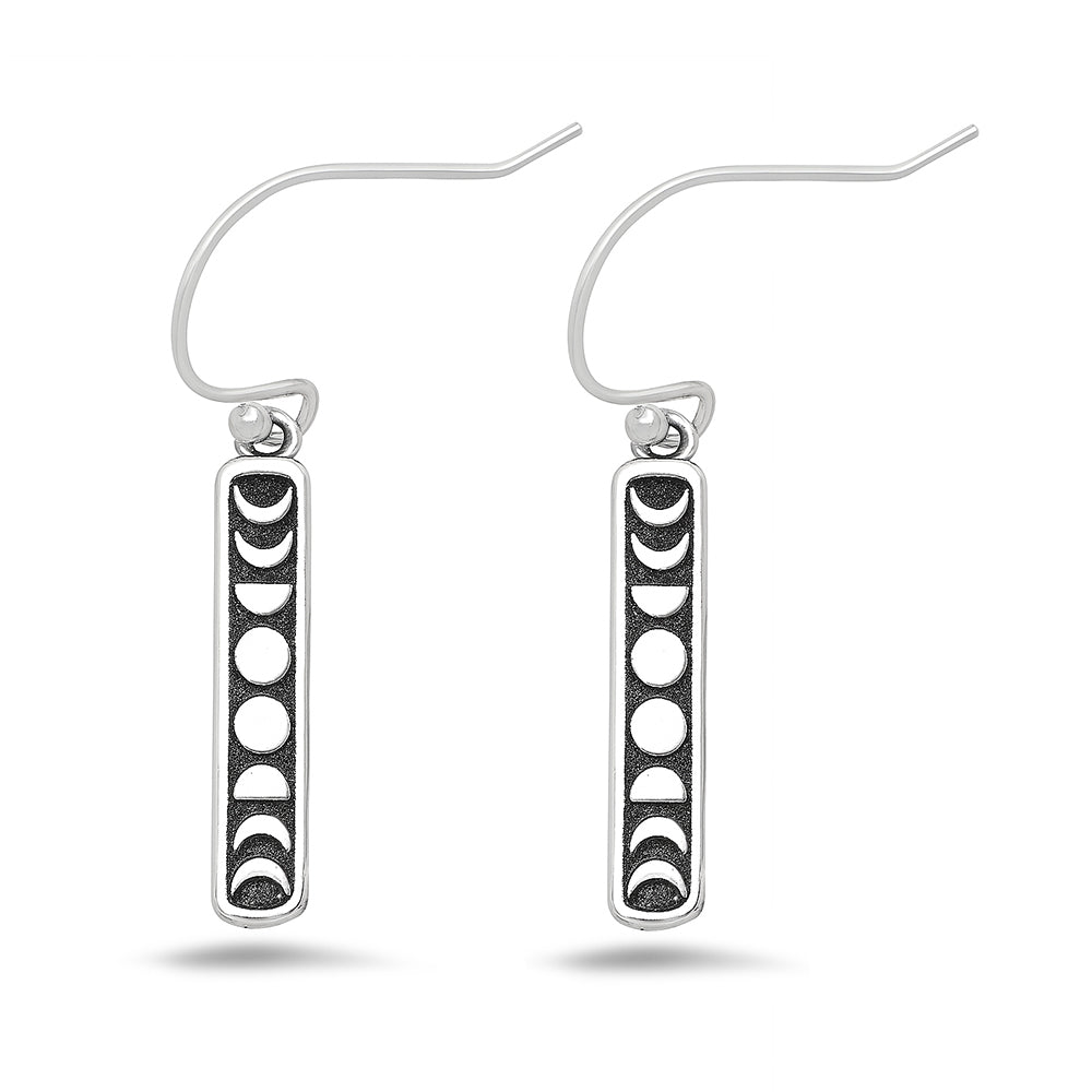 Silver Earring - Moon Phases