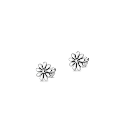 Silver Earring - Daisy Flower