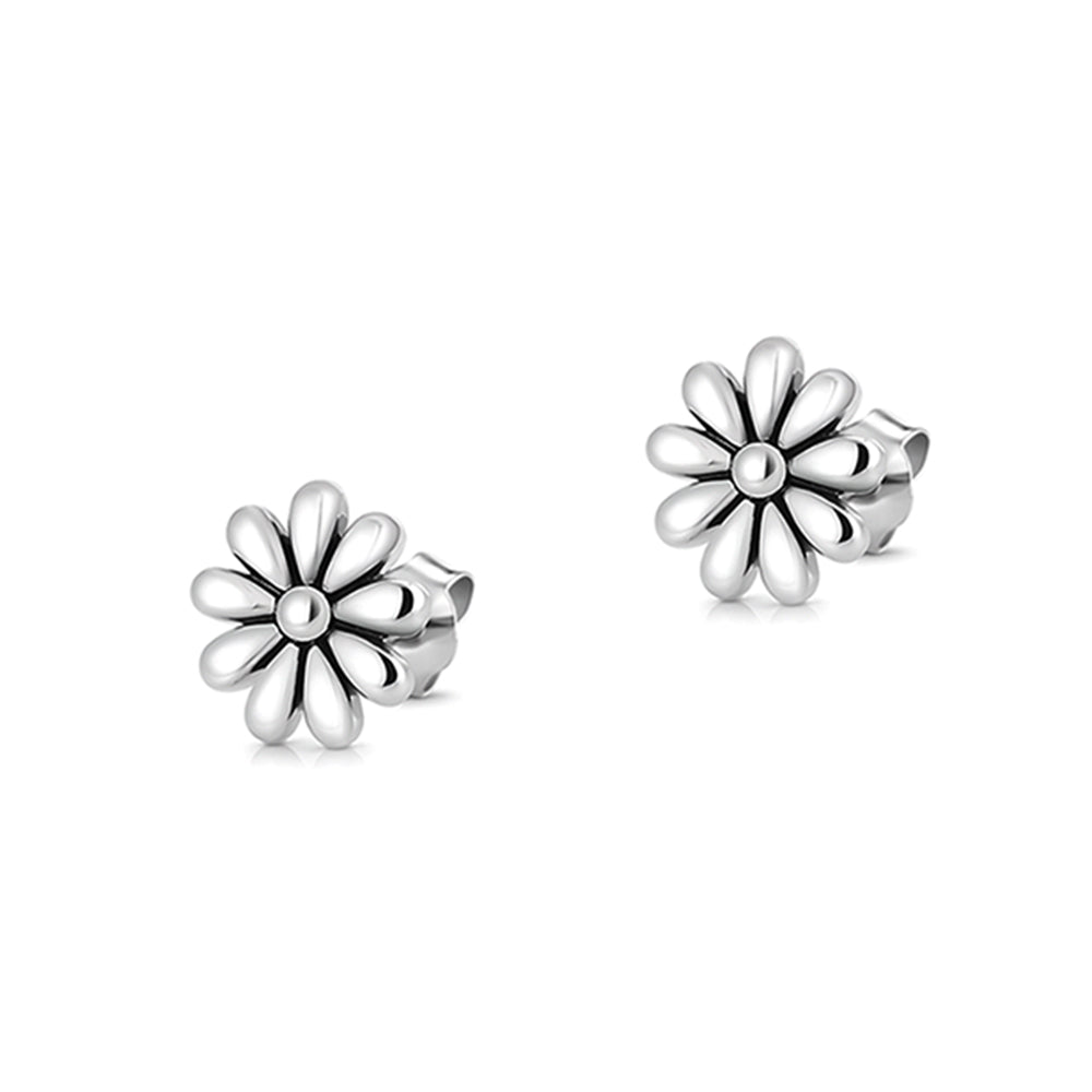 Silver Earring - Daisy Flower