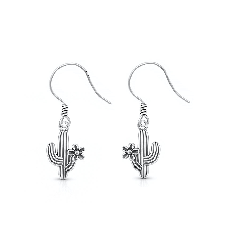 Silver Earring - Cactus