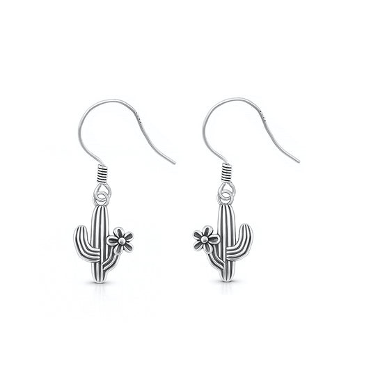 Silver Earring - Cactus