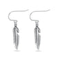 Silver Earrings - Feather
