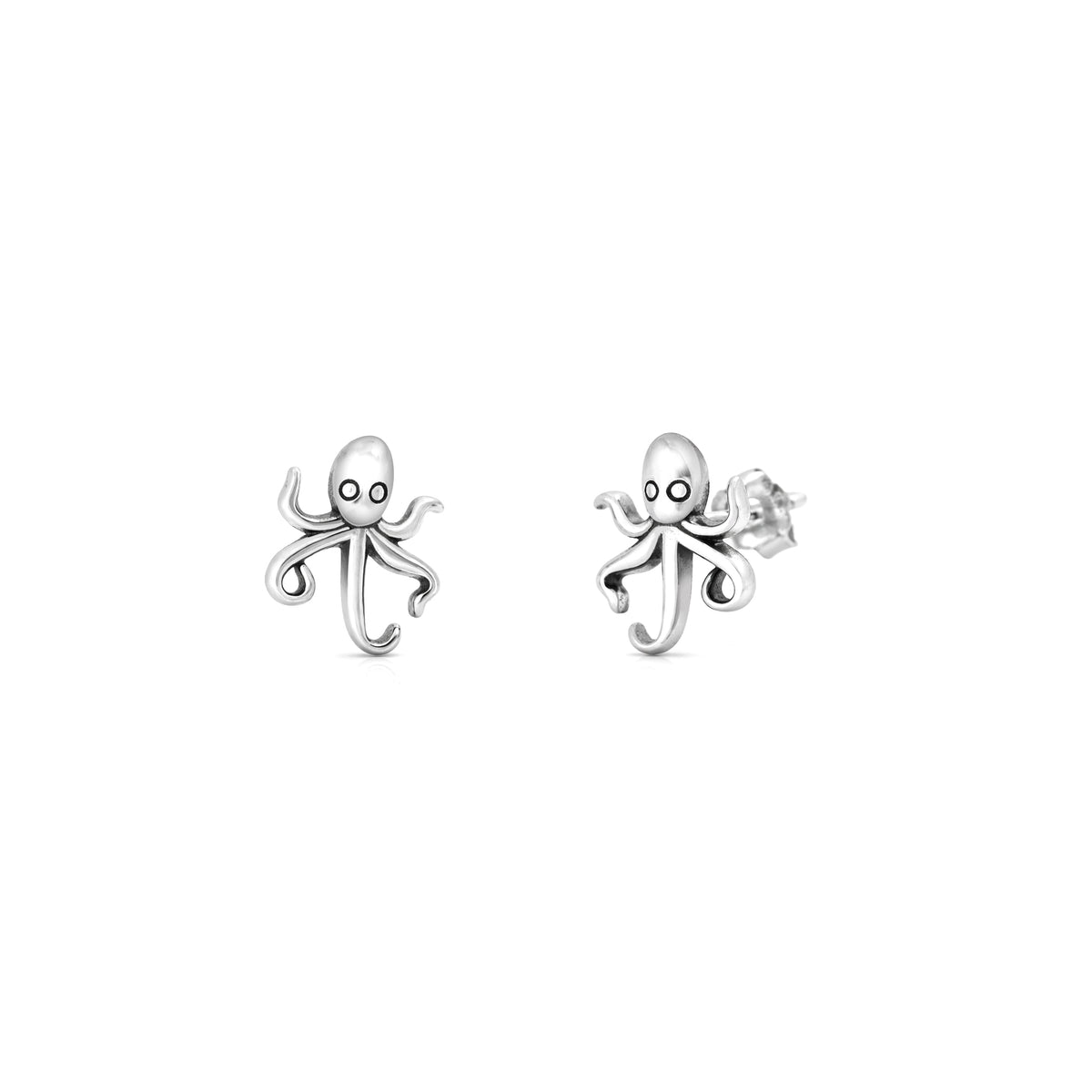 Silver Earrings - Octopus