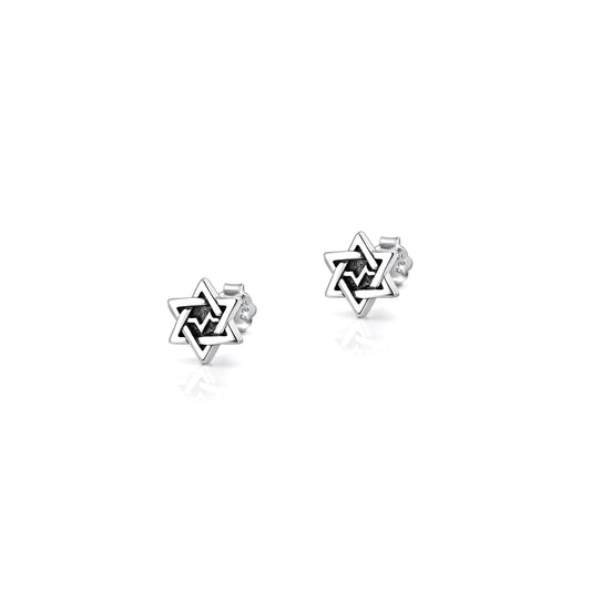 Silver Earrings - Star of David