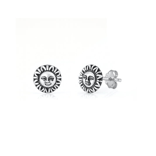 Silver Earring - Sun