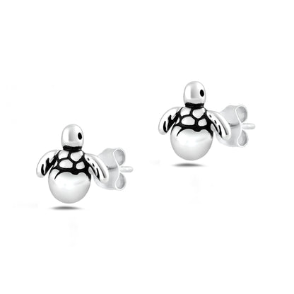 Silver Earring - Baby Turtle