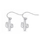 Silver Earrings - Cactus