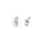 Silver Earrings - Moon & Mushroom