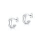 Silver Open Hoop Earrings