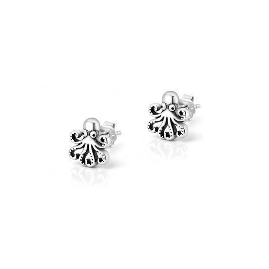 Silver Earrings - Octopus