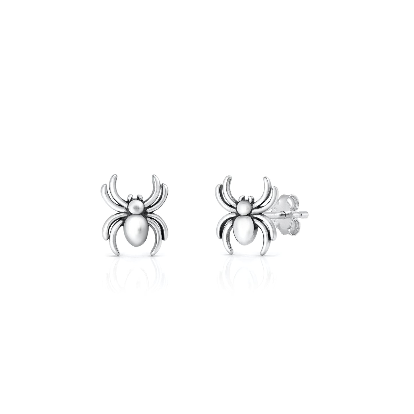 Silver Earrings - Spider