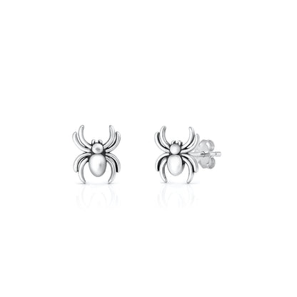 Silver Earrings - Spider