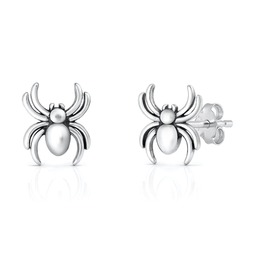 Silver Earrings - Spider