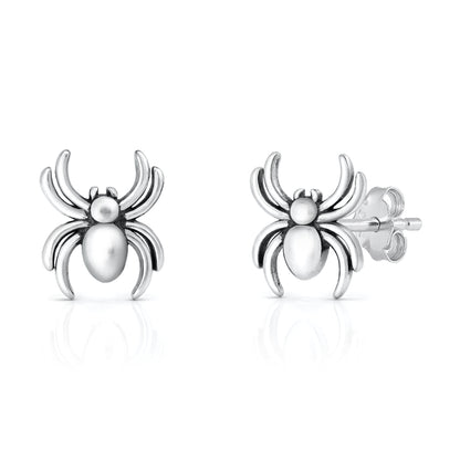 Silver Earrings - Spider