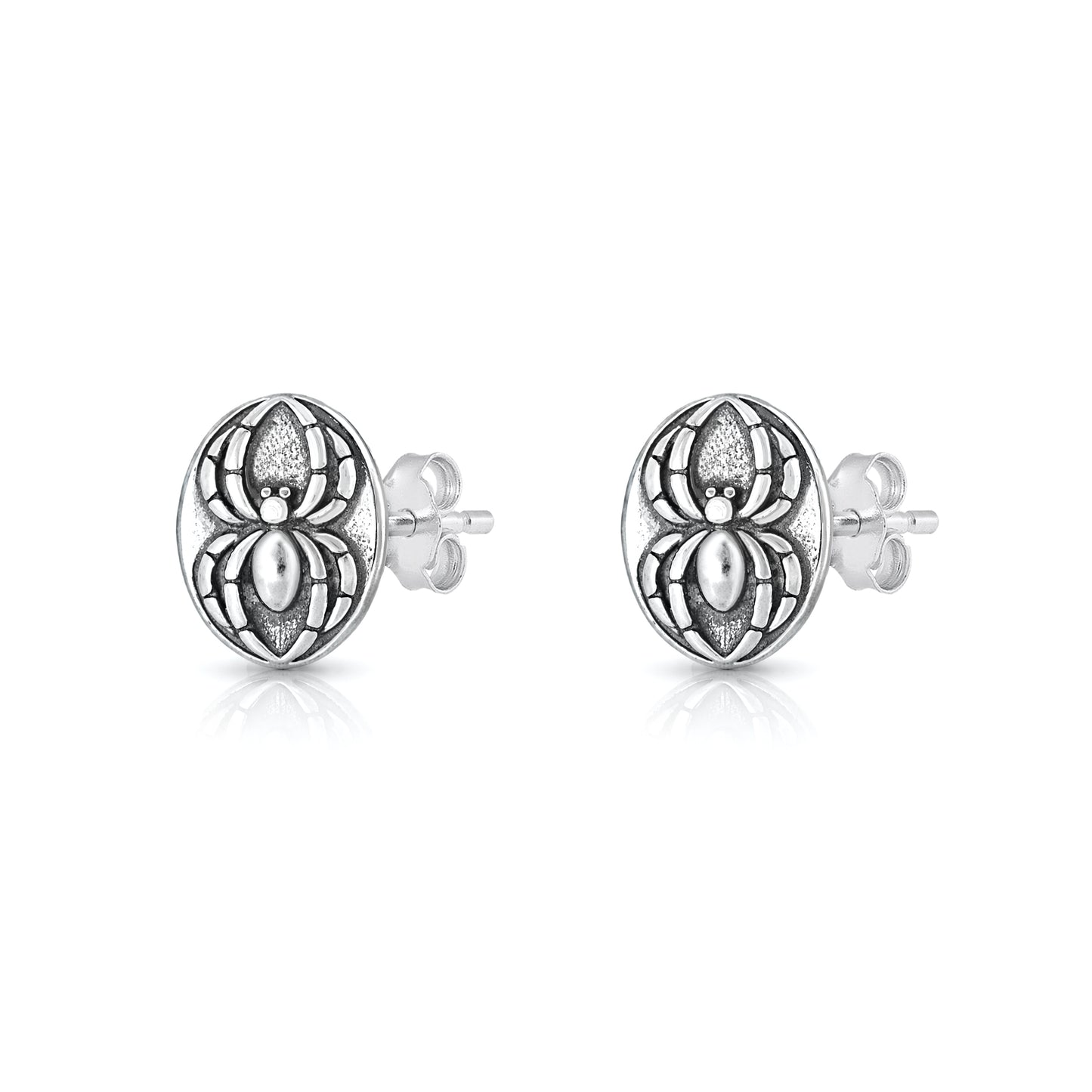 Silver Earrings - Spider