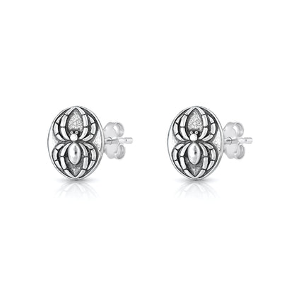 Silver Earrings - Spider