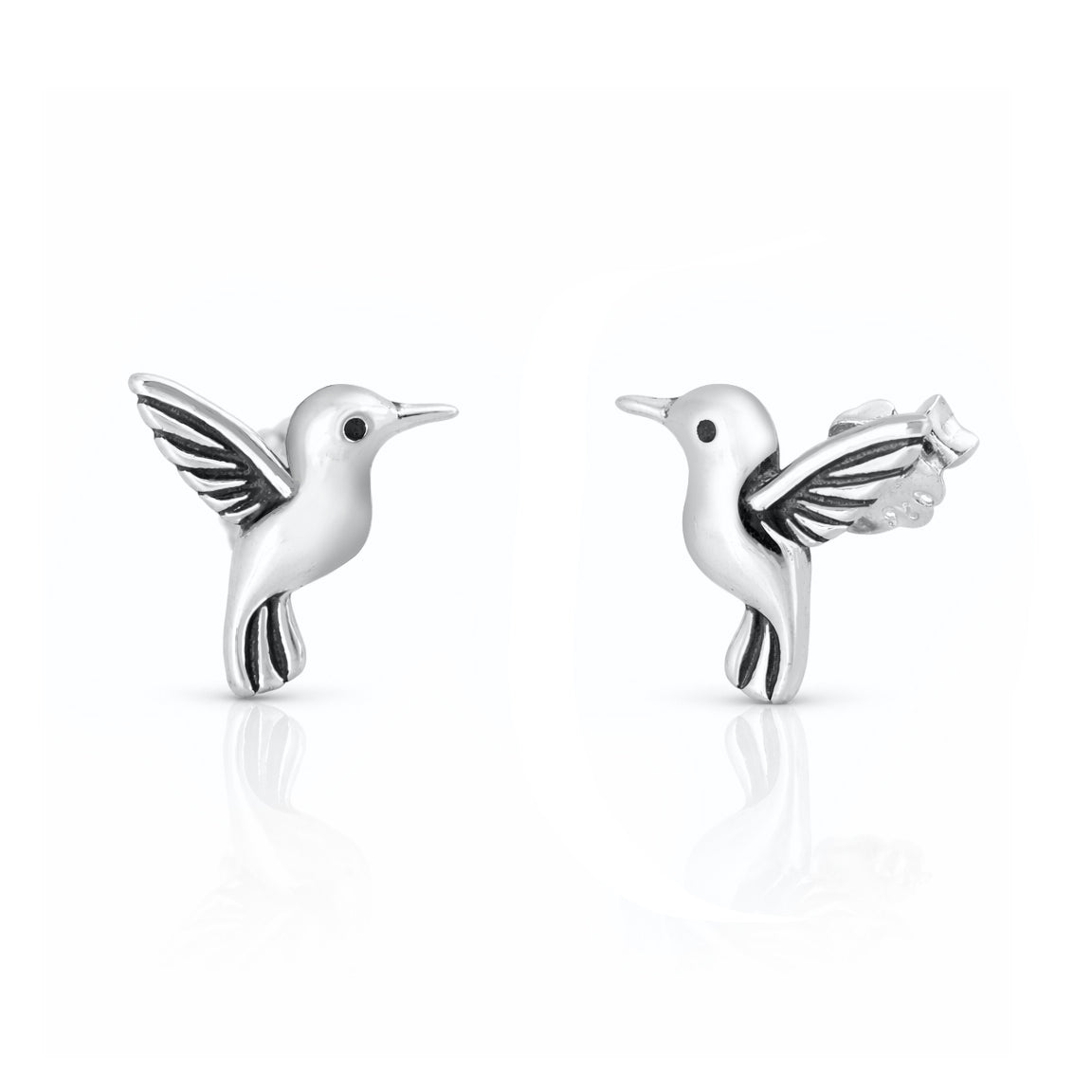 Silver Earrings - Hummingbird