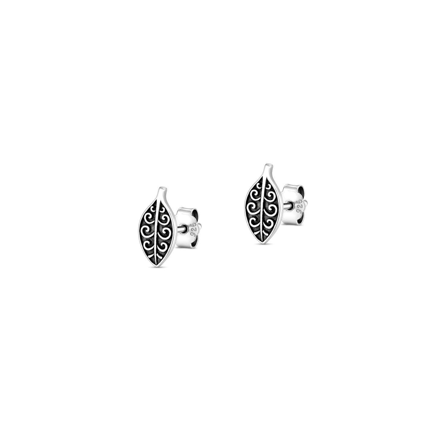 Silver Earring - Leaf