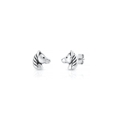 Silver Earrings - Horse