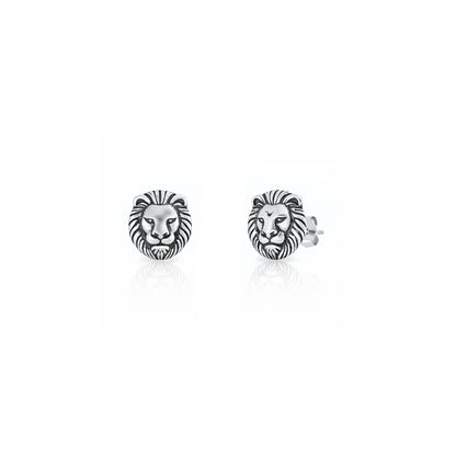 Silver Earrings - Lion