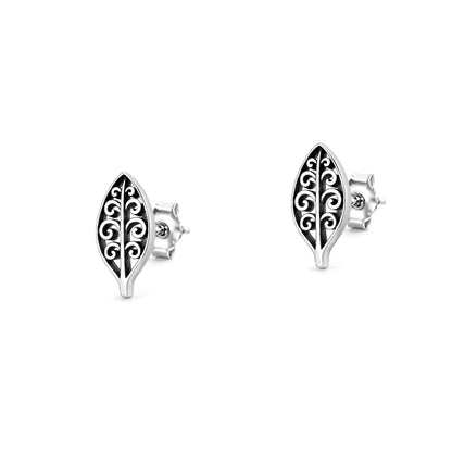 Silver Earrings - Leaf