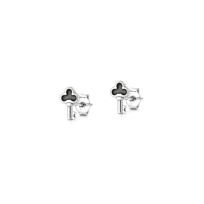 Silver Earrings - Key