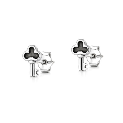 Silver Earrings - Key