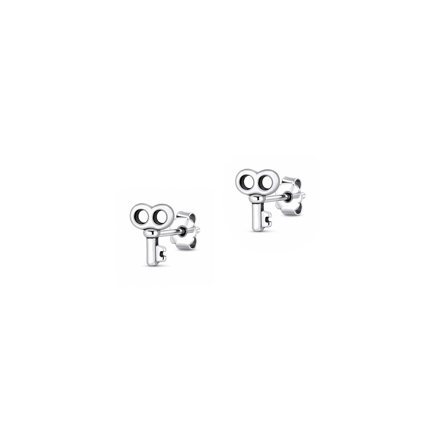 Silver Earring - Key