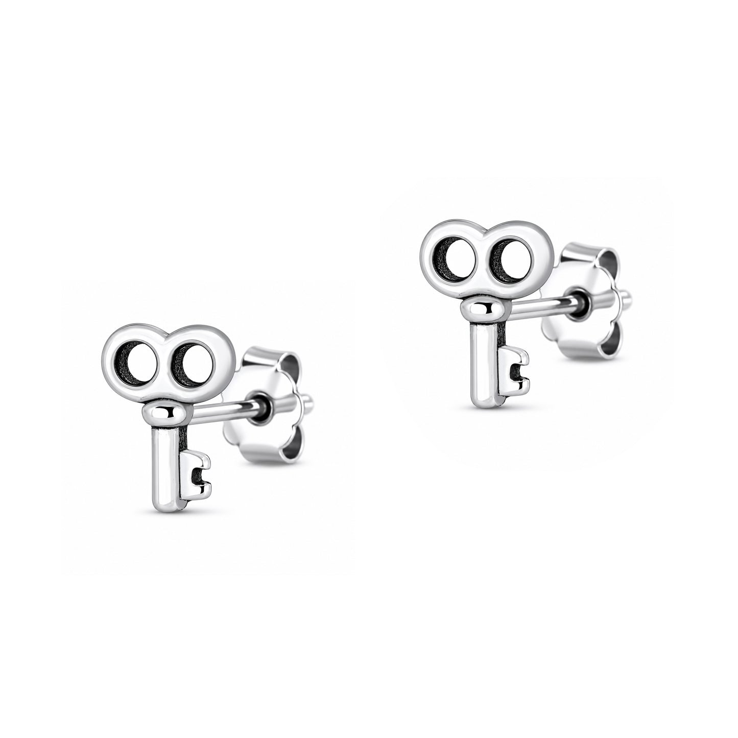 Silver Earring - Key