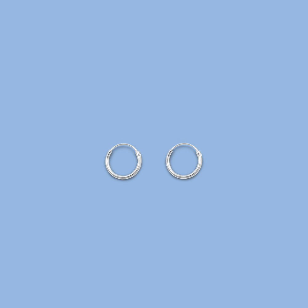 Continuous Hoop Earrings - 1.2 x 10 mm