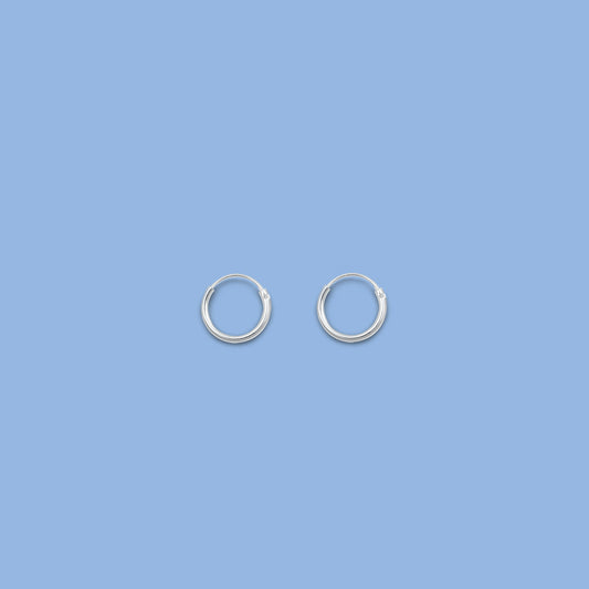 Continuous Hoop Earrings - 1.2 x 10 mm