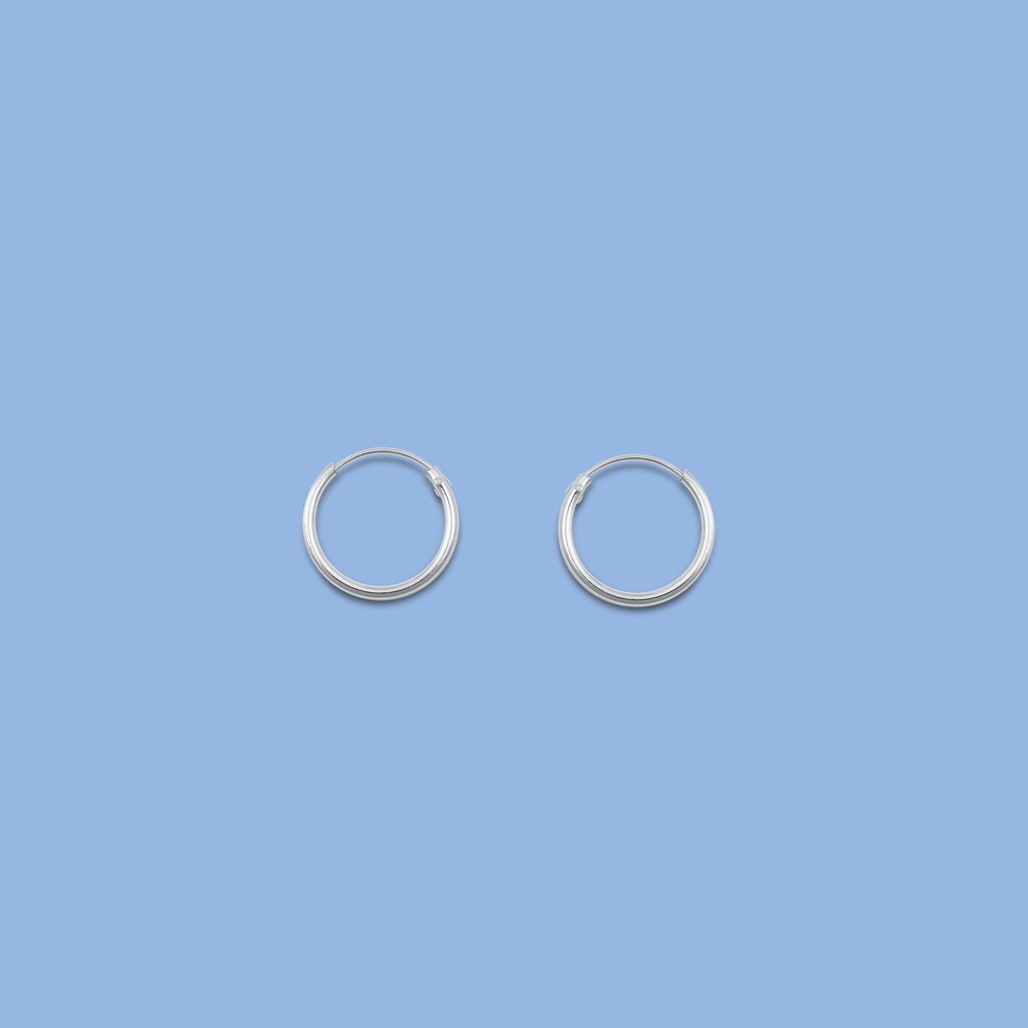 Continuous Hoop Earrings - 1.2 x 14 mm