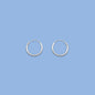 Continuous Hoop Earrings - 1.2 x 16 mm