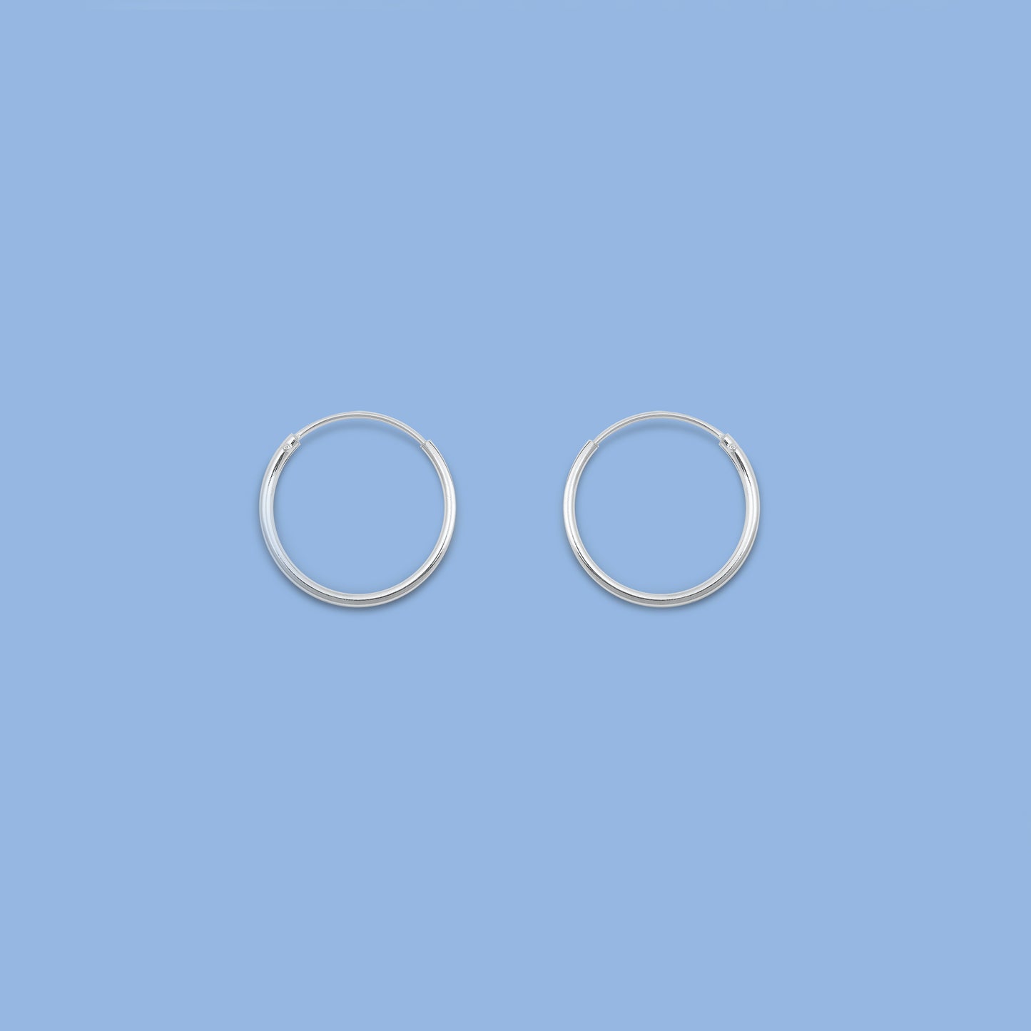 Continuous Hoop Earrings - 1.2 x 18 mm